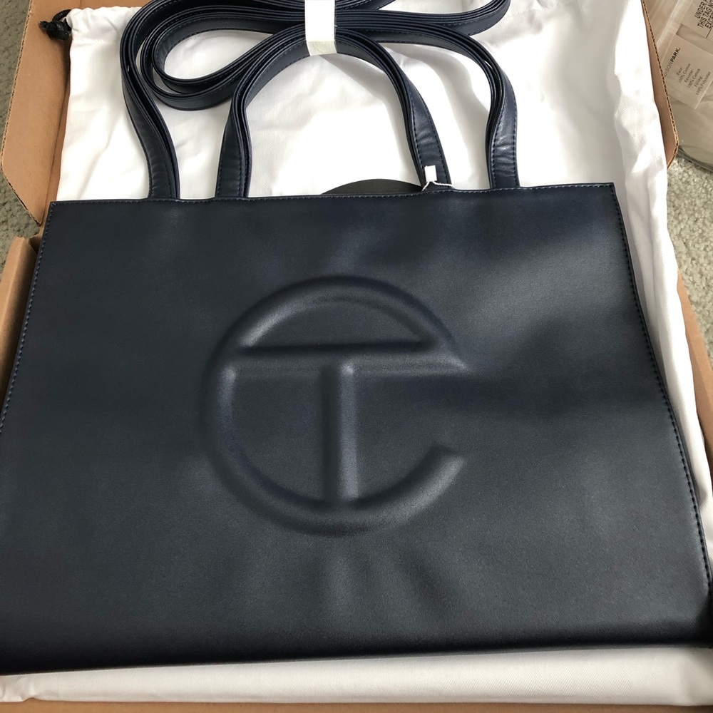 Navy Blue Medium Telfar Bag